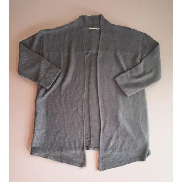 SOFT SURROUNDINGS Cozy Time Cardigan Sweater Gray Soft Shawl Lagenlook SIZE 3X - Picture 11 of 16